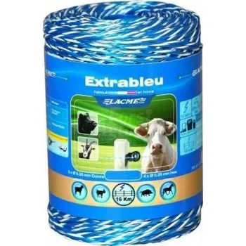 Ohradník Lacme Lanko pro elektrický ohradník EXTRABLEU modrá/bílá Délka: 250 m