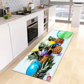 Koberec Kuchyňský protiskluzový koberec s 3D potiskem jahod - 11,40 x 120 cm 16 x 47 palců