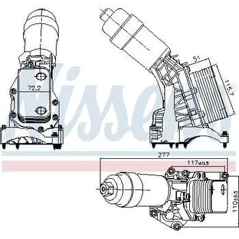 Chladič motoru Olejový chladič, motorový olej NISSENS 91395