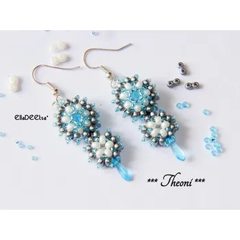 Korálek Náušnice Theoni č. 1004 - stavebnice