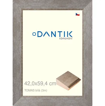 Rám na obraz DANTIK rámeček 42x59,4 | TOMAS bílá velká (Plexi Čiré) (Vyrobeno s láskou u nás v DANTIKU)