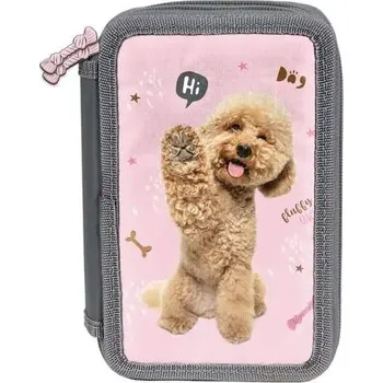 Penál PASO ŠKOLNÍ TŘÍPATROVÝ PLNĚ VYBAVENÝ PENÁL PEJSEK PUDL