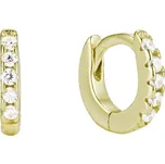 Atreya Atreya Pozlacené kruhové náušnice ze stříbra se zirkony Meteorite Moment Velikost: malé, Množství: 1 samostatný kus