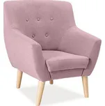 Růžové relaxační křeslo AMBER 1
