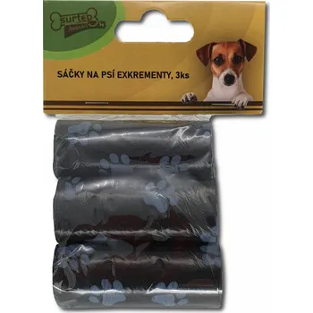 sáček na exkrement Surtep Animals Sáčky na psí exkrementy s potiskem 3 ks Barva: Černá