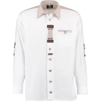 Pánská košile ORBIS - bílá pánská košile Comfort Fit, zkrac. rukáv (1011) 39/40