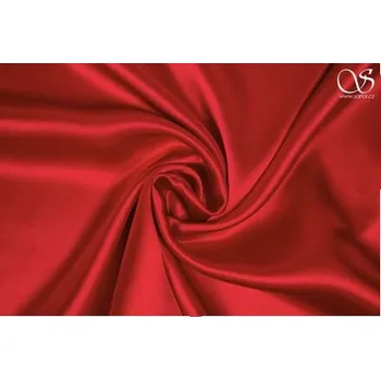 Hedvábný satén, červený, sartor.cz