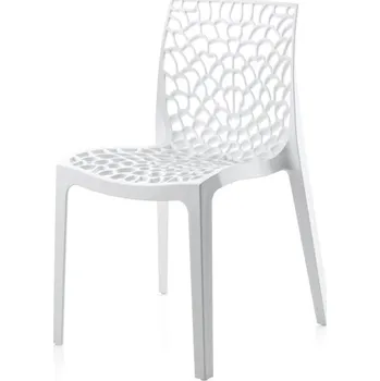 Jídelní židle Jídelní židle GRUVYER bílá moderní