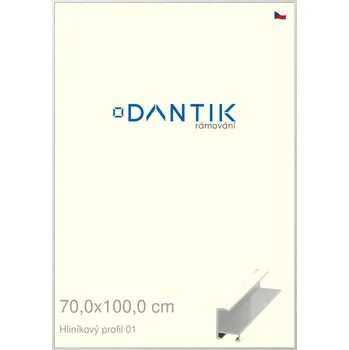 Rám na obraz DANTIK rámeček 70x100 | ALU profil 6001 Stříbrná lesklá (Plexi Čiré) (Vyrobeno s láskou u nás v DANTIKU)