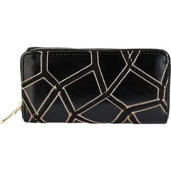 Peněženka Dámská peněženka Charm žirafí vzor černo-zlatá