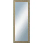 DANTIK - Zarámované zrcadlo - rozměr s rámem cca 60x160 cm z lišty ZVRATNÁ bílozlatá plast (3067)