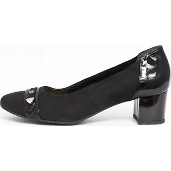 Dámské lodičky Pohodlné černé kožené lodičky 1927-335/395KR/395, VELIKOST 38