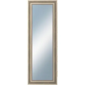Zrcadlo DANTIK - Zarámované zrcadlo - rozměr s rámem cca 50x140 cm z lišty KŘÍDLO velké stříbrné patina (2773)