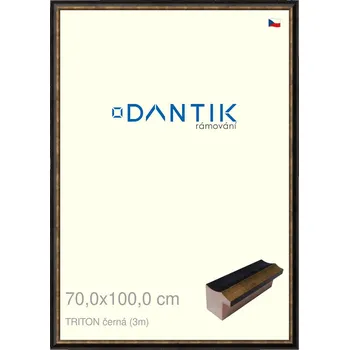 Rám na obraz DANTIK rámeček 70x100 | TRITON černá (Plexi Čiré) (Vyrobeno s láskou u nás v DANTIKU)