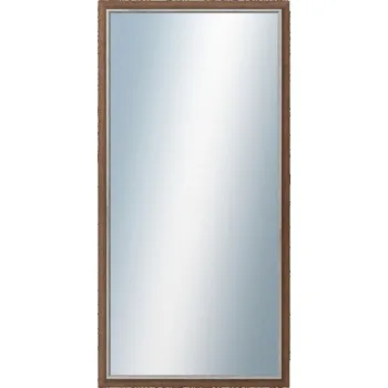 Zrcadlo DANTIK - Zarámované zrcadlo - rozměr s rámem cca 50x100 cm z lišty TAIGA hnědá (3107)