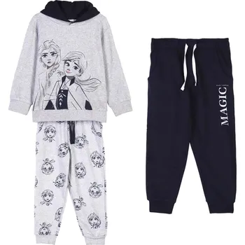 3 - DÍLNÁ TEPLÁKOVÁ SOUPRAVA FROZEN Cer 0371 šedo - tm. modrá Velikost: 4