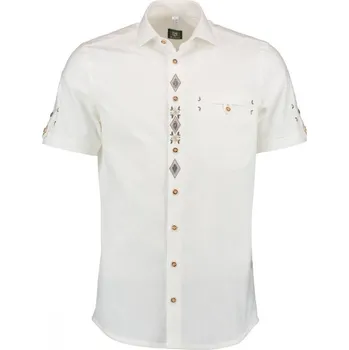 Pánská košile Orbis Trachten - košile pánská s krátkým rukávem Slim fit (3894) 39/40