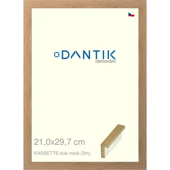 Rám na obraz DANTIK rámeček 21x29,7 | KASSETTE dub malá (Sklo Čiré) (Vyrobeno s láskou u nás v DANTIKU)