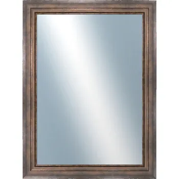 Zrcadlo DANTIK - Zarámované zrcadlo - rozměr s rámem cca 60x80 cm z lišty TRITON široký měď antik (2951)