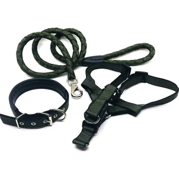 Obojek pro psa Surtep Animals Vodítko + postroj + obojek Easy Barva: Černá, Velikost: L