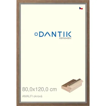 Rám na obraz DANTIK rámeček 80x120 | AMALFI okrová (Plexi Čiré) (Vyrobeno s láskou u nás v DANTIKU)