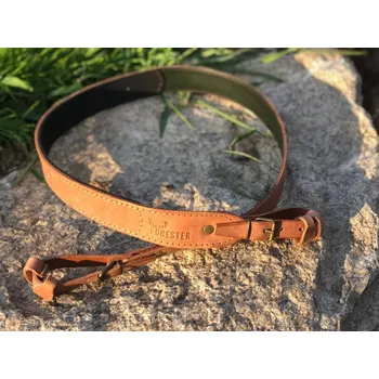 Příslušenství pro sportovní střelbu FORESTER - kožený řemen na zbraň sv. hnědý mat