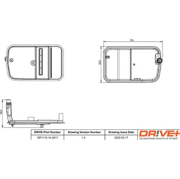 Hydraulický filtr Sada hydraulického filtru, automatická převodovka Dr!ve+ DP1110.14.0017