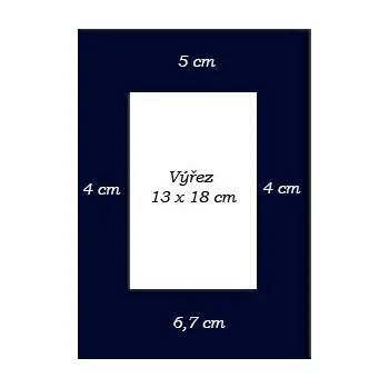 Rám na obraz Modrá tm. Pasparta A4 na výšku (PA171)