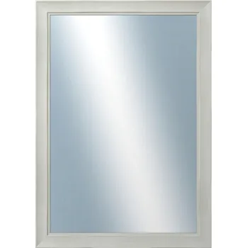 Zrcadlo DANTIK - Zarámované zrcadlo - rozměr s rámem cca 50x70 cm z lišty ANDRÉ velká bílá (3155)