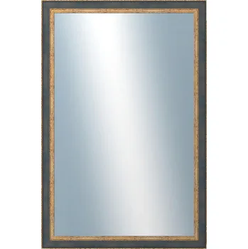 Koupelnový nábytek DANTIK - Zarámované zrcadlo - rozměr s rámem cca 80x120 cm z lišty ZVRATNÁ modrozlatá plast (3068)