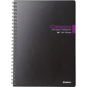 Zápisník Comix Poznámkový blok Compera CPA5607 A5 Barva: Černá/Fialová