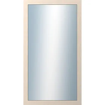 Zrcadlo DANTIK - Zarámované zrcadlo - rozměr s rámem cca 50x90 cm z lišty 4020 bílá prodřená (2766)