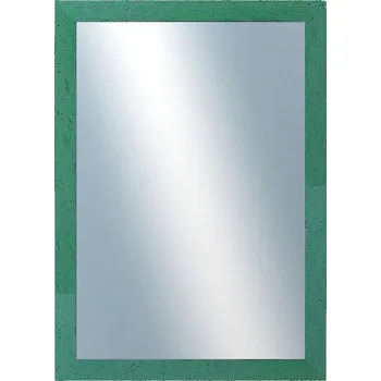 Zrcadlo DANTIK - Zarámované zrcadlo - rozměr s rámem cca 50x70 cm z lišty RETRO zelená (2535)