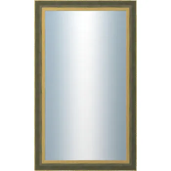 Koupelnový nábytek DANTIK - Zarámované zrcadlo - rozměr s rámem cca 60x100 cm z lišty ZVRATNÁ zelenozlatá plast (3070)