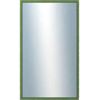 Zrcadlo DANTIK - Zarámované zrcadlo - rozměr s rámem cca 60x100 cm z lišty BOX zelená mořená (1751)