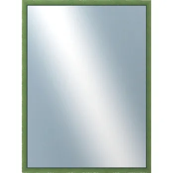 Zrcadlo DANTIK - Zarámované zrcadlo - rozměr s rámem cca 60x80 cm z lišty BOX zelená mořená (1751)
