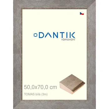 Rám na obraz DANTIK rámeček 50x70 | TOMAS bílá velká (Plexi Čiré) (Vyrobeno s láskou u nás v DANTIKU)