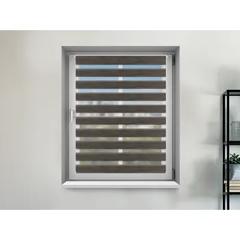 Roleta FEXI Zatemňovací Roleta Den a noc, Nature blackout hnědé uhlí, A 02908 v POLO kazetě, 150x30 cm