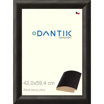 Rám na obraz DANTIK rámeček 42x59,4 | René černá (Plexi Čiré) (Vyrobeno s láskou u nás v DANTIKU)