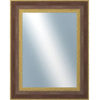Koupelnový nábytek DANTIK - Zarámované zrcadlo - rozměr s rámem cca 40x50 cm z lišty ZVRATNÁ červenozlatá plast (3069)