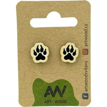 Náušnice art-wood.cz Náušnice - psí tlapky