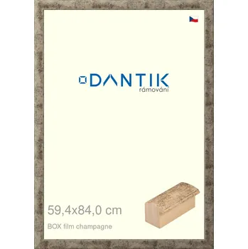 Rám na obraz DANTIK rámeček 59,4x84 | BOX film champagne (Plexi Čiré) (Vyrobeno s láskou u nás v DANTIKU)