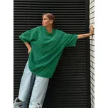 Dámské oversize bavlněné tričko Barva: Zelená, Velikost: 4XL