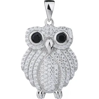 Přívěsek Bealio BEALIO Stříbrný přívěsek SOVA zářivá 03-04577-2478