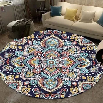 Koberec Vintage mandala kulatý koberec do obýváku - 13,60 cm x 60 cm