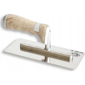 Zednické hladítko OLEJNIK Nerezové hladítko 240 mm s koženou rukojetí