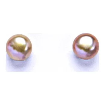 Náušnice Stříbrné náušnice přírodní perla růžová - NŠ1183v (Stříbrné náušnice s přírodní perlou 7,5 mm)