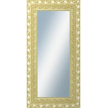 Zrcadlo DANTIK - Zarámované zrcadlo - rozměr s rámem cca 50x100 cm z lišty ROKOKO zlatá házená (2882)