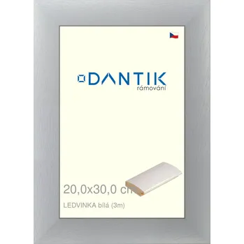 Rám na obraz DANTIK rámeček 20x30 | LEDVINKA bílá (Sklo Čiré) (Vyrobeno s láskou u nás v DANTIKU)