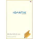 DANTIK rámeček 80x120 | ALU profil 6035 Dýha barevná žlutá (Plexi Čiré) (Vyrobeno s láskou u nás v DANTIKU)